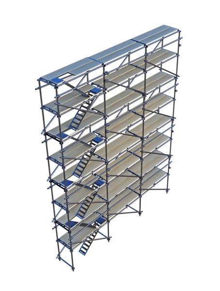 Scaffolding Isolated White Perspective Rendering — Stock Photo, Image