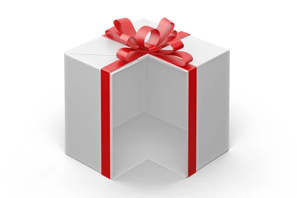 Empty Gift Box Section Rendering — Stock Photo, Image