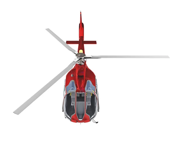 Helikopter Boven Weergave Geïsoleerd Wit Rendering — Stockfoto