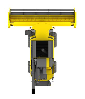 hasat üstten görünüm üzerinde beyaz izole birleştirin. 3D render