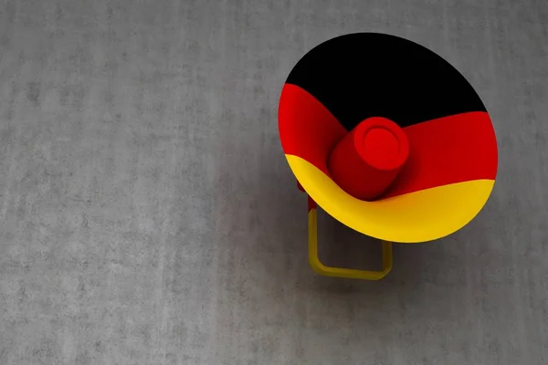 Loudspeaker painted flag of Germany — Stock Photo, Image