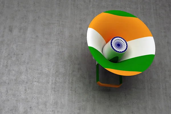 インドの国旗を描かれたスピーカー — ストック写真