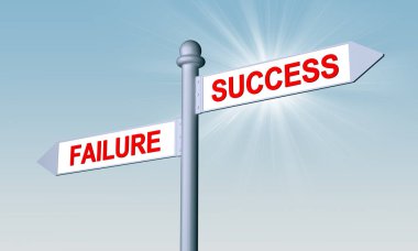 işaretçiler yön başarı ve başarısızlık ile. 3D render