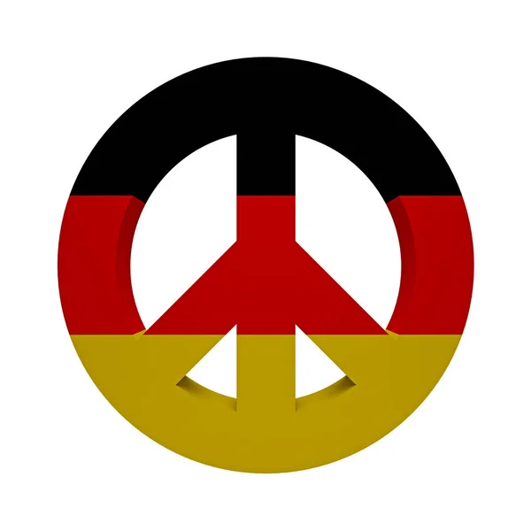 Greenpeace Symbol Painted Germany Flag Rendering — Stock Photo, Image