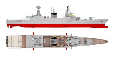 beyaz izole savaş gemisi