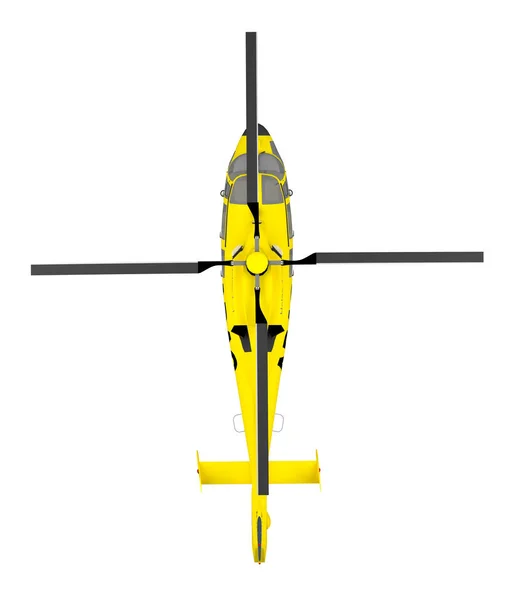 Helicóptero vista superior isolado no branco — Fotografia de Stock