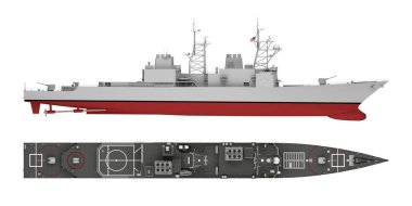 beyaz izole savaş gemisi