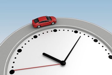 kenar saat etrafında araba sürmek