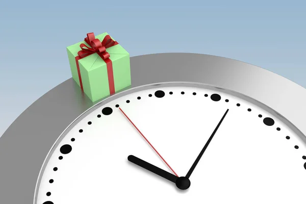 Pojęcie otrzymania prezentu w określonym czasie — Zdjęcie stockowe