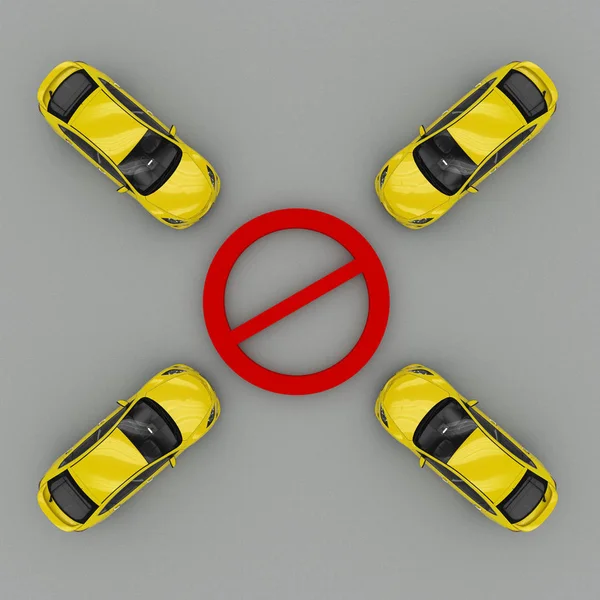 Koncepce zákazu taxi — Stock fotografie