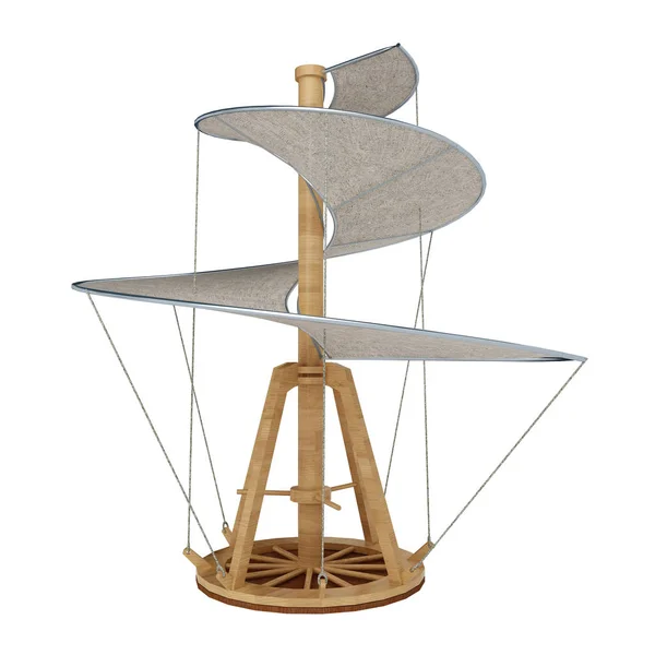 buluş helikopter Leonardo da Vinci beyaz izole