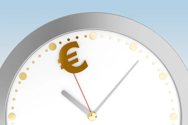 Koncepcja wzrostu euro w czasie — Zdjęcie stockowe