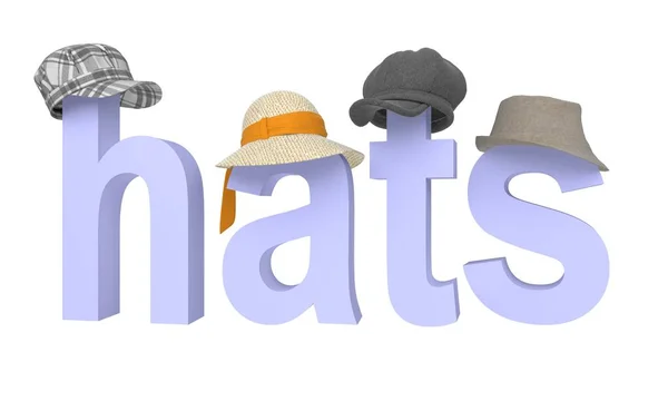 Sombreros de letras con tocado vestido — Foto de Stock