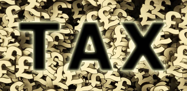 Tekst belasting op pond symbool achtergrond 3d rendering — Stockfoto