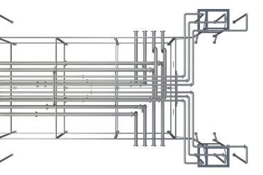 Karmaşık boru hatları. 3d oluşturma