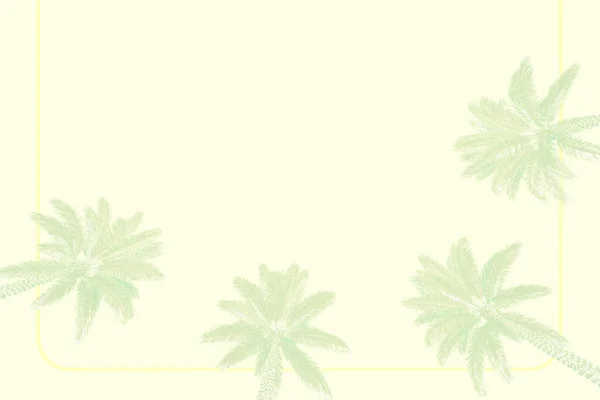 Palmen Mit Heller Farbe Darstellung — Stockfoto