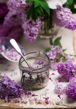 Lila şeker cam. Stil vintage.selective odak