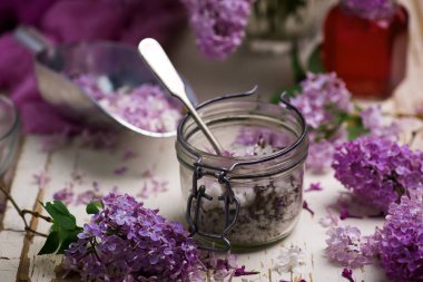 Lila şeker cam. Stil vintage.selective odak