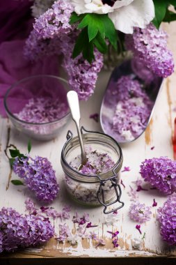 Lila şeker cam. Stil vintage.selective odak