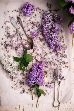 Lila şeker cam. Stil vintage.selective odak