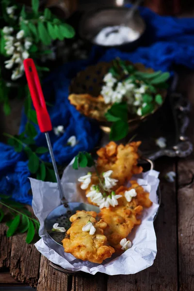 Acacia Bloem Fritters Style Rustic Selective Focus — Stockfoto