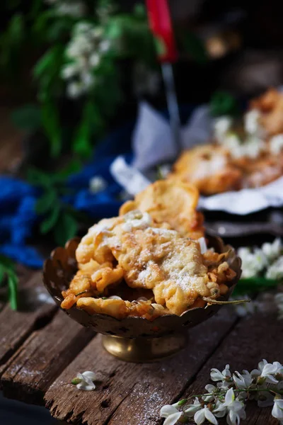 Acacia Blomma Fritters Style Rustic Selective Fokus — Stockfoto