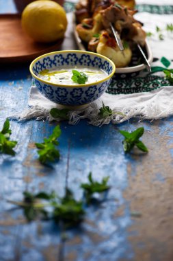 Tavuk Souvlaki lemon.style rustic.selective odak