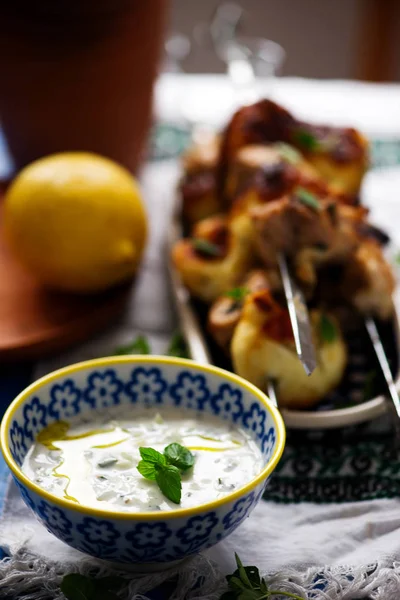 Tavuk Souvlaki lemon.style rustic.selective odak
