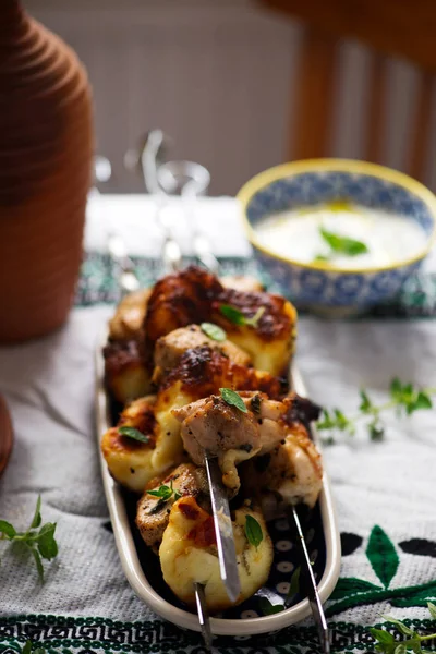 Tavuk Souvlaki lemon.style rustic.selective odak