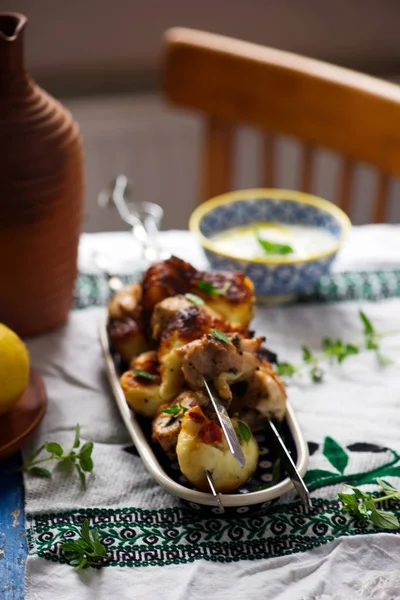 Tavuk Souvlaki lemon.style rustic.selective odak