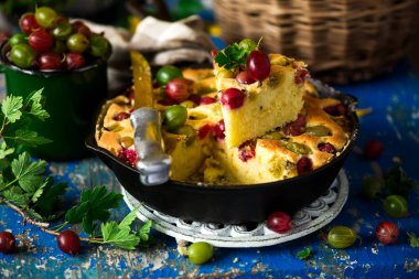 Bektaşi üzümü tava cake.rustic style.selective odak
