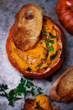 Lübnan kabak hummus.style vintage .selective odak