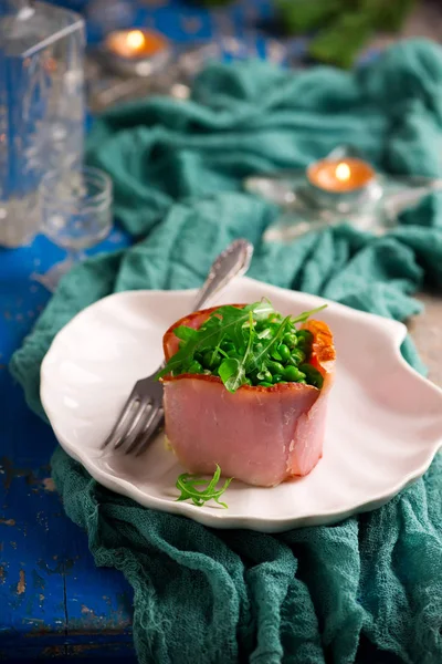 Salada Olivier Salada Russa Salada Ano Novo Russo Tradicional — Fotografia de Stock
