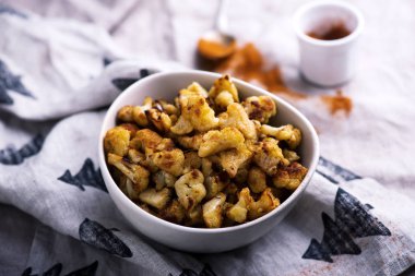 Karnabahar Popcorn.rustic stil seçici odak