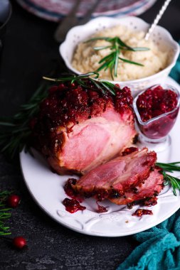 Kızılcık sır Ham.style rustic.selective odak pişmiş