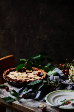 Vişneli Bademli Kek.tarzı rustik. doğal ışık