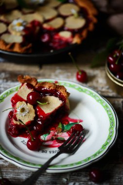 Vişneli Bademli Kek.tarzı rustik. doğal ışık