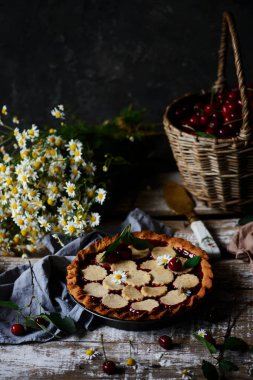 Vişneli Bademli Kek.tarzı rustik. doğal ışık