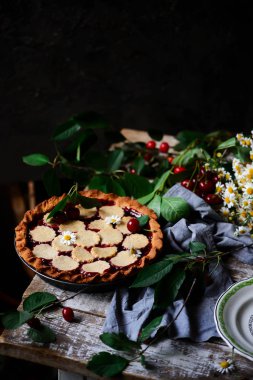Vişneli Bademli Kek.tarzı rustik. doğal ışık