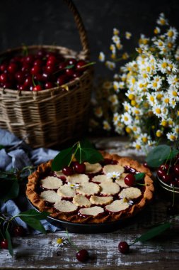 Vişneli Bademli Kek.tarzı rustik. doğal ışık