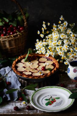 Vişneli Bademli Kek.tarzı rustik. doğal ışık