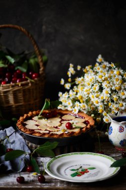Vişneli Bademli Kek.tarzı rustik. doğal ışık