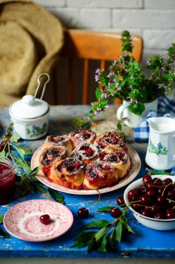 kiraz rustik pasta .style rustik . doğal ışık