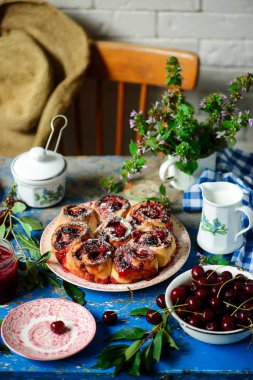kiraz rustik pasta .style rustik . doğal ışık