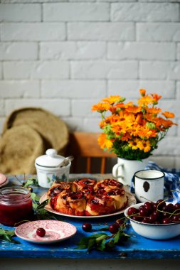 kiraz rustik pasta .style rustik . doğal ışık