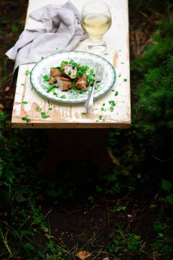 Sorrel ile Dana Saltimbocca... seçici odaklama