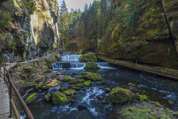 Gorge Edmund Gargantas Kamenice Suíça Boêmia República Checa — Fotografia de Stock