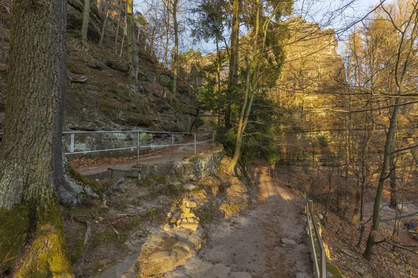 Visa Prebischtor Gate Böhmiska Schweiz Tjeckien — Stockfoto