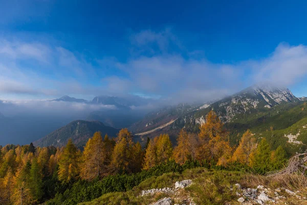 Mangart Nyereg Júliai Alpok Szlovénia — Stock Fotó