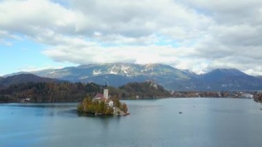 Slovenya, Bled Gölü Havadan Görünümü